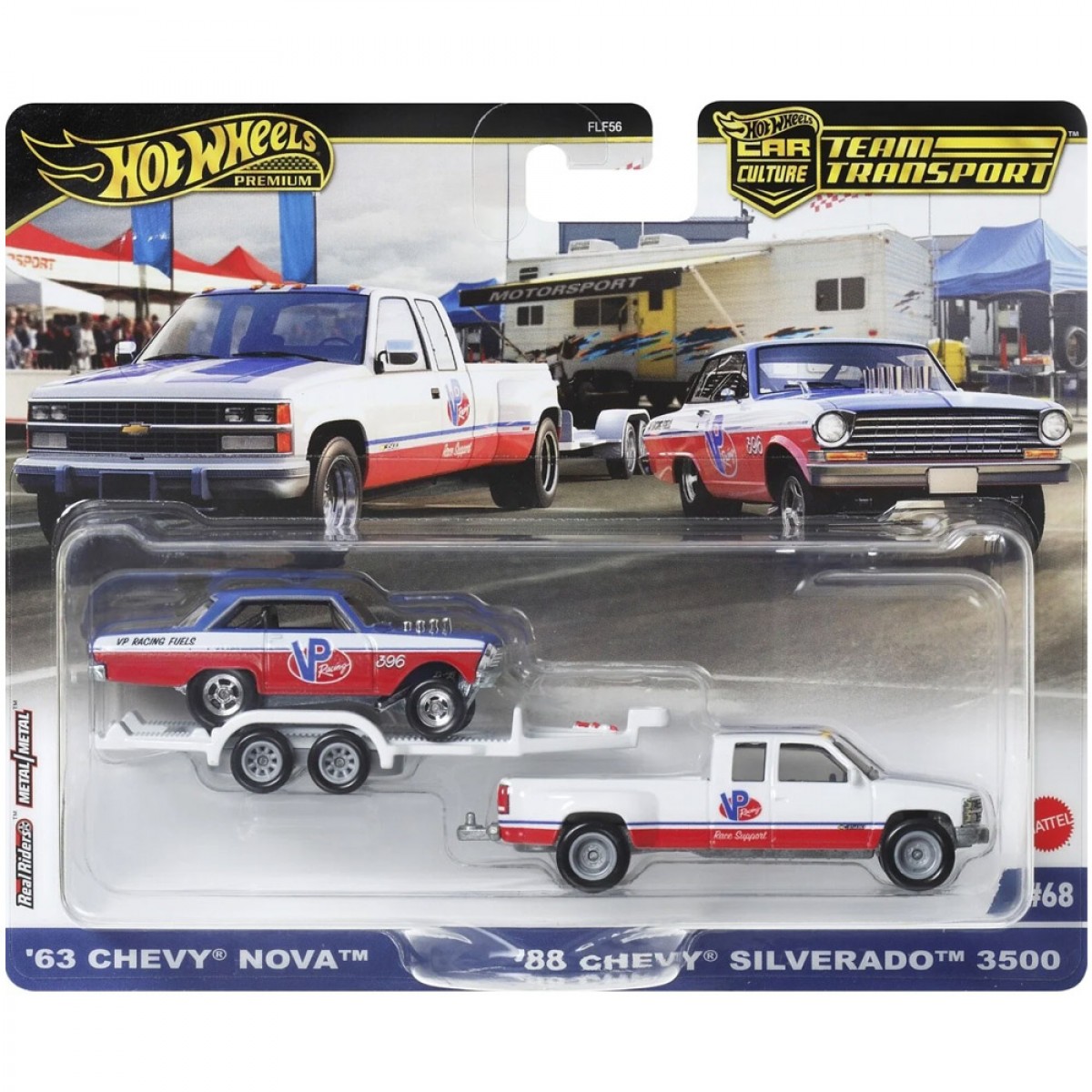 MATTEL HW PREMIUM ΝΤΑΛΙΚΑ ΜΕ ΑΥΤΟΚΙΝΗΤΑΚΙ - '63 CHEVY NOVA & '88 CHEVY SILVERADO 3500 FLF56/HRV42 MATTEL HW PREMIUM ΝΤΑΛΙΚΑ ΜΕ ΑΥΤΟΚΙΝΗΤΑΚΙ - '63 CHEVY NOVA & '88 CHEVY SILVERADO 3500 FLF56/HRV42