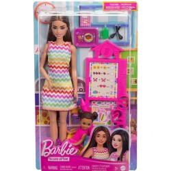MATTEL BARBIE NEW ΔΑΣΚΑΛΑ (ΜΕΛΑΧΡΙΝΗ) JCR71/JCR76