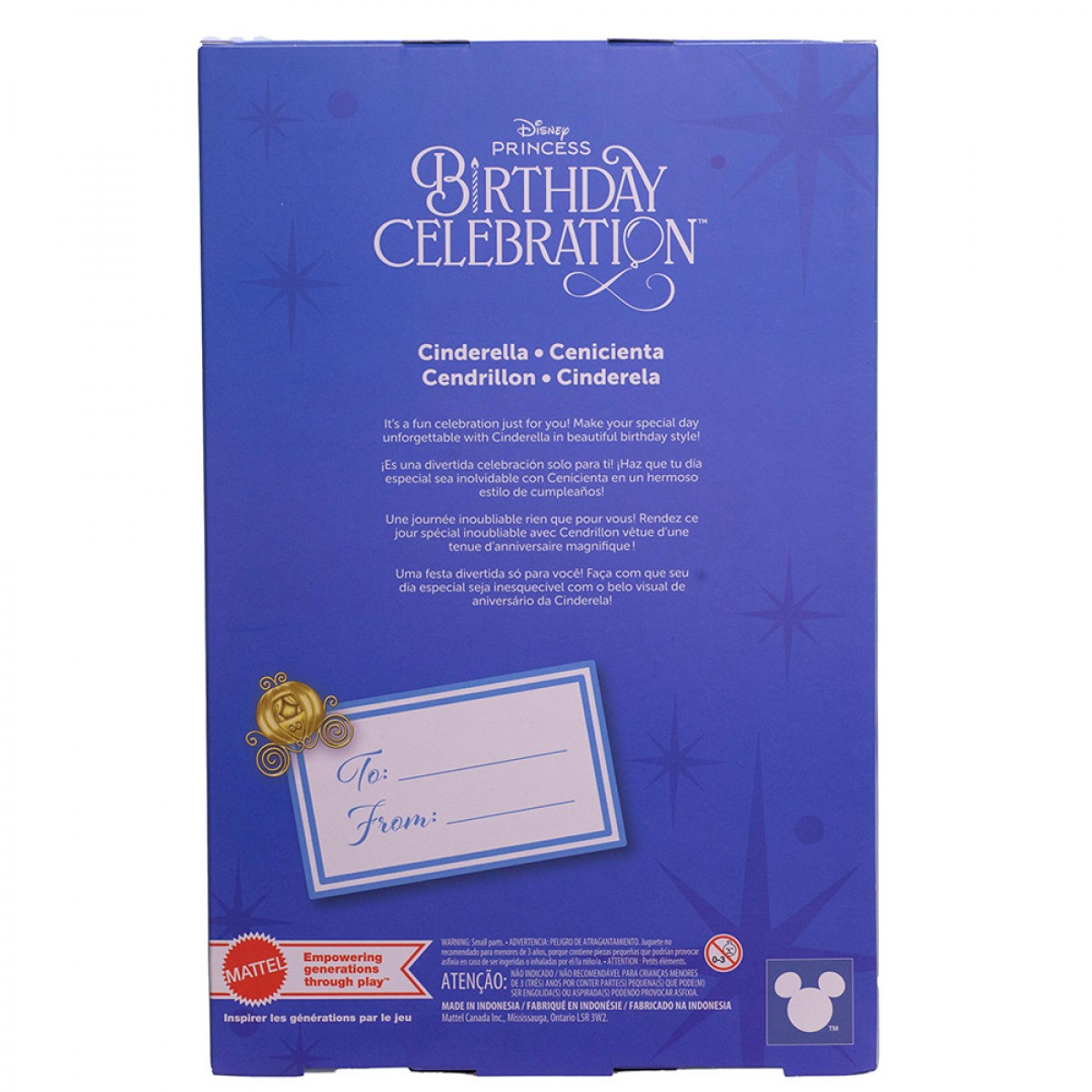 MATTEL DISNEY PRINCESS CELEBRATION CINDERELLA (ΣΥΛΛΕΚΤΙΚΗ ΣΤΑΧΤΟΠΟΥΤΑ) JCR78