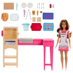 MATTEL BARBIE TERESA KITCHEN PLAYSET JCT06 MATTEL BARBIE TERESA KITCHEN PLAYSET JCT06