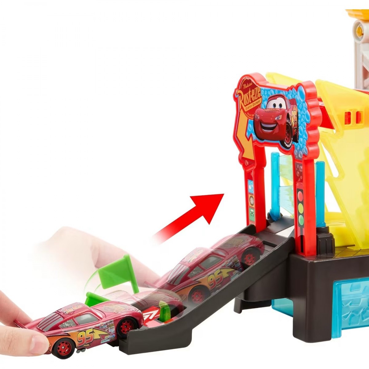 MATTEL DISNEY CARS RACE READY CAR WASH ΠΛΥΝΤΗΡΙΟ ΧΡΩΜΟΚΕΡΑΥΝΩΝ JBM70