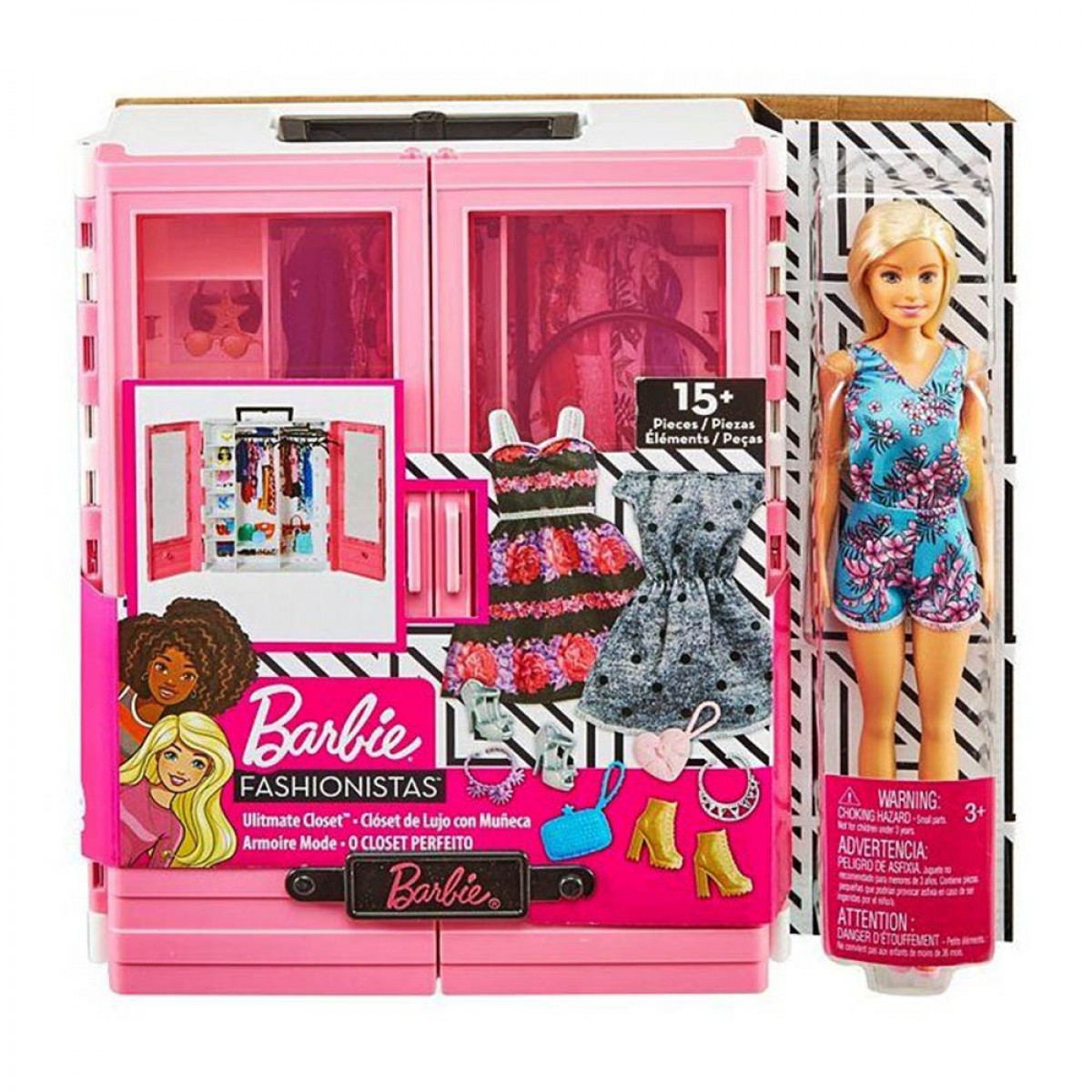 Barbie closet with a doll gbk12 2025