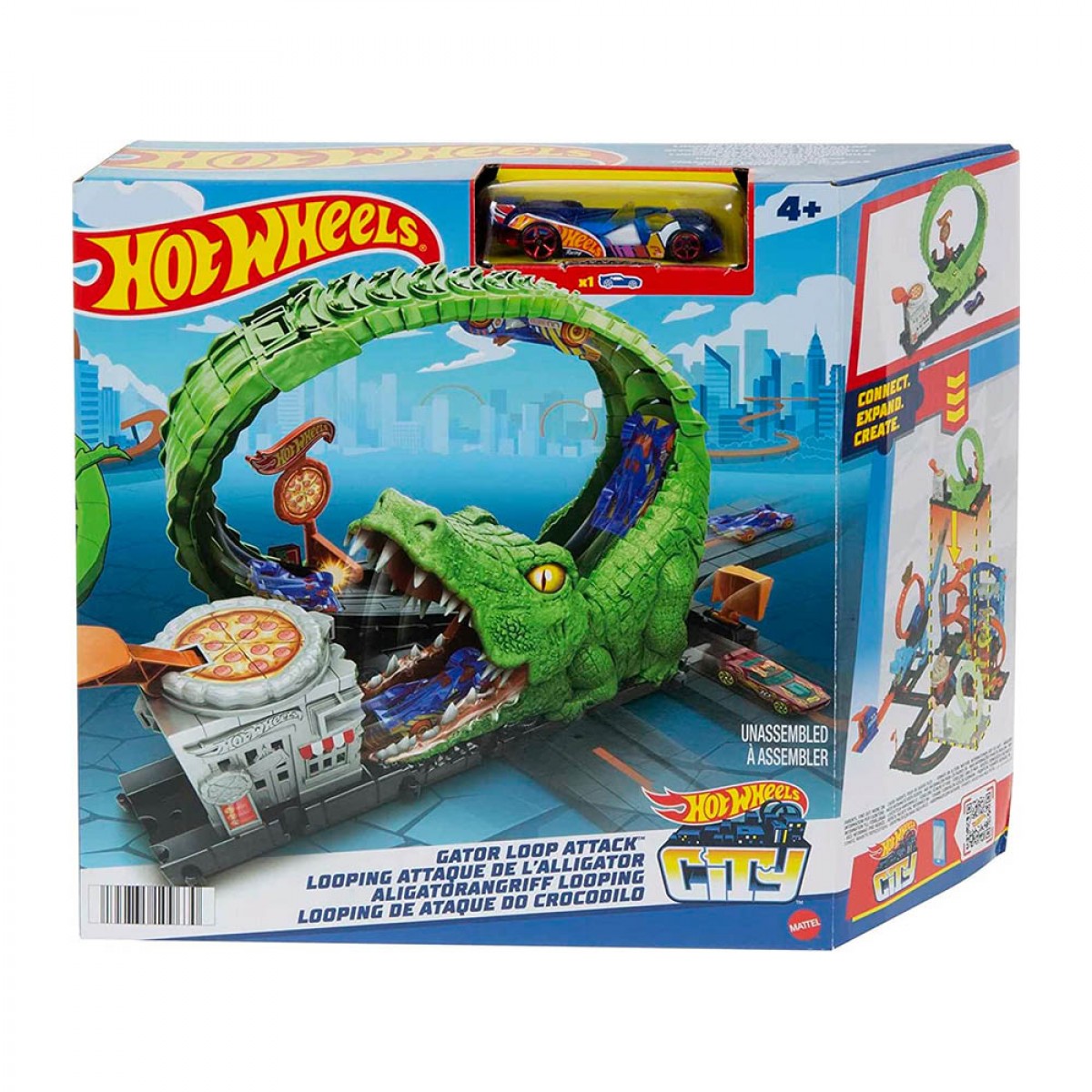 MATTEL HOT WHEELS CITY ΜΕ ΘΗΡΙΑ GATOR LOOP ATTACK HDR29/HKX39 MATTEL HOT WHEELS CITY ΜΕ ΘΗΡΙΑ GATOR LOOP ATTACK HDR29/HKX39