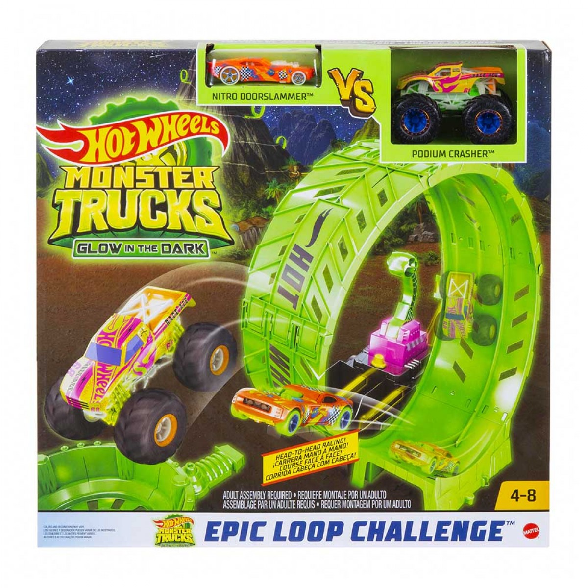 Remote Control Cordless Glow In The Dark High-Speed Super Loop Speedway