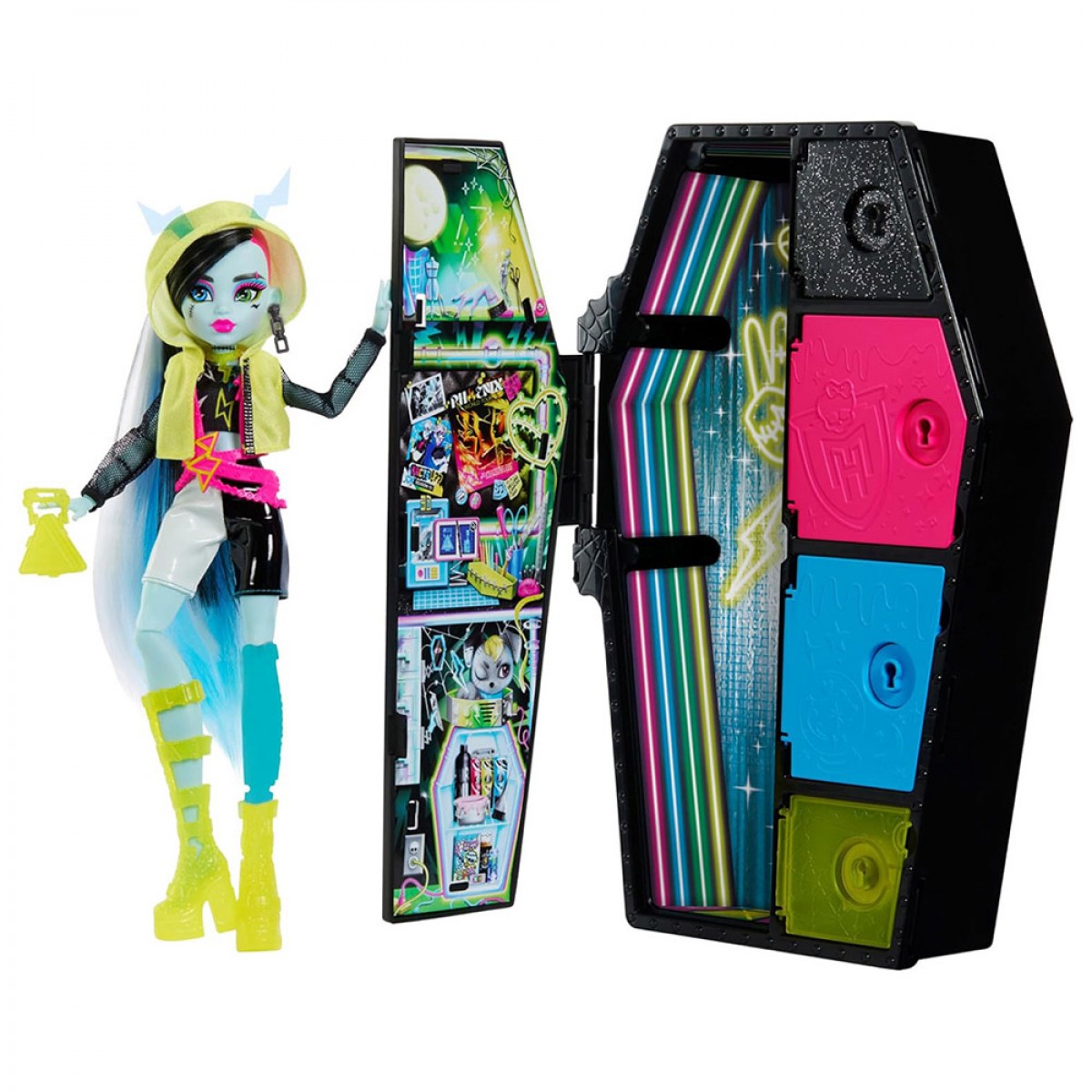 MATTEL MONSTER HIGH NEON FRIGHTS - FRANKIE HNF79 MATTEL MONSTER HIGH NEON FRIGHTS - FRANKIE HNF79