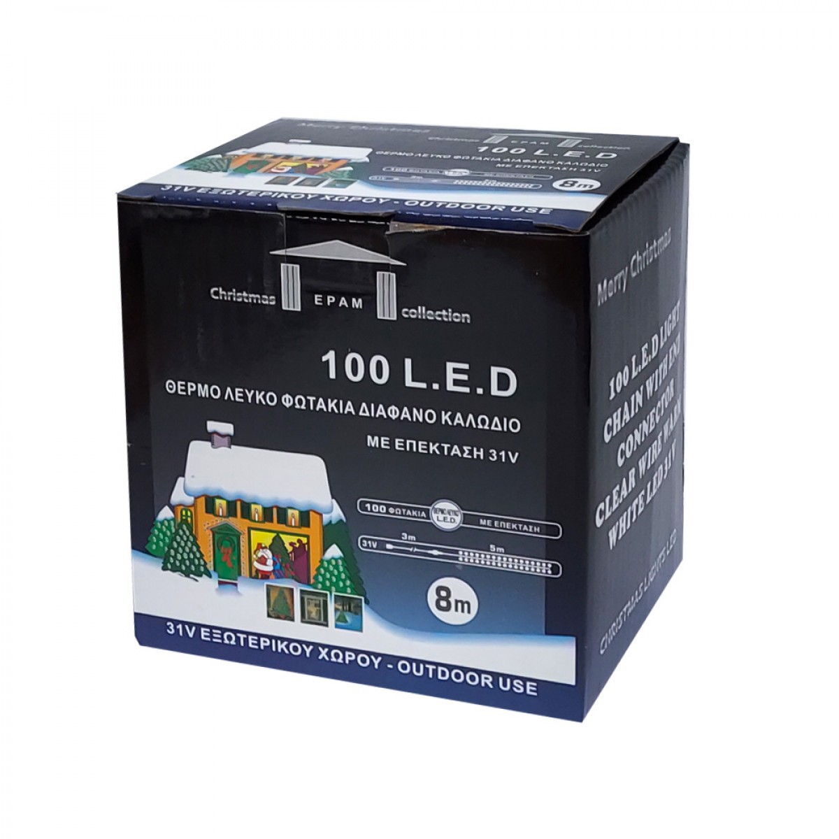 OEM 100 ΦΩΤΑΚΙΑ LED ΕΞΩΤΕΡΙΚΟΥ ΧΩΡΟΥ 5 ΜΕΤΡΑ ΕΠΕΚΤΕΙΝΟΜΕΝΟ ΜΕ ΔΙΑΦΑΝΟ ΚΑΛΩΔΙΟ ΦΩΣ ΘΕΡΜΟ ΛΕΥΚΟ 31V XLALED100W-CWW/31V OEM 100 ΦΩΤΑΚΙΑ LED ΕΞΩΤΕΡΙΚΟΥ ΧΩΡΟΥ 5 ΜΕΤΡΑ ΕΠΕΚΤΕΙΝΟΜΕΝΟ ΜΕ ΔΙΑΦΑΝΟ ΚΑΛΩΔΙΟ ΦΩΣ ΘΕΡΜΟ ΛΕΥΚΟ 31V XLALED100W-CWW/31V