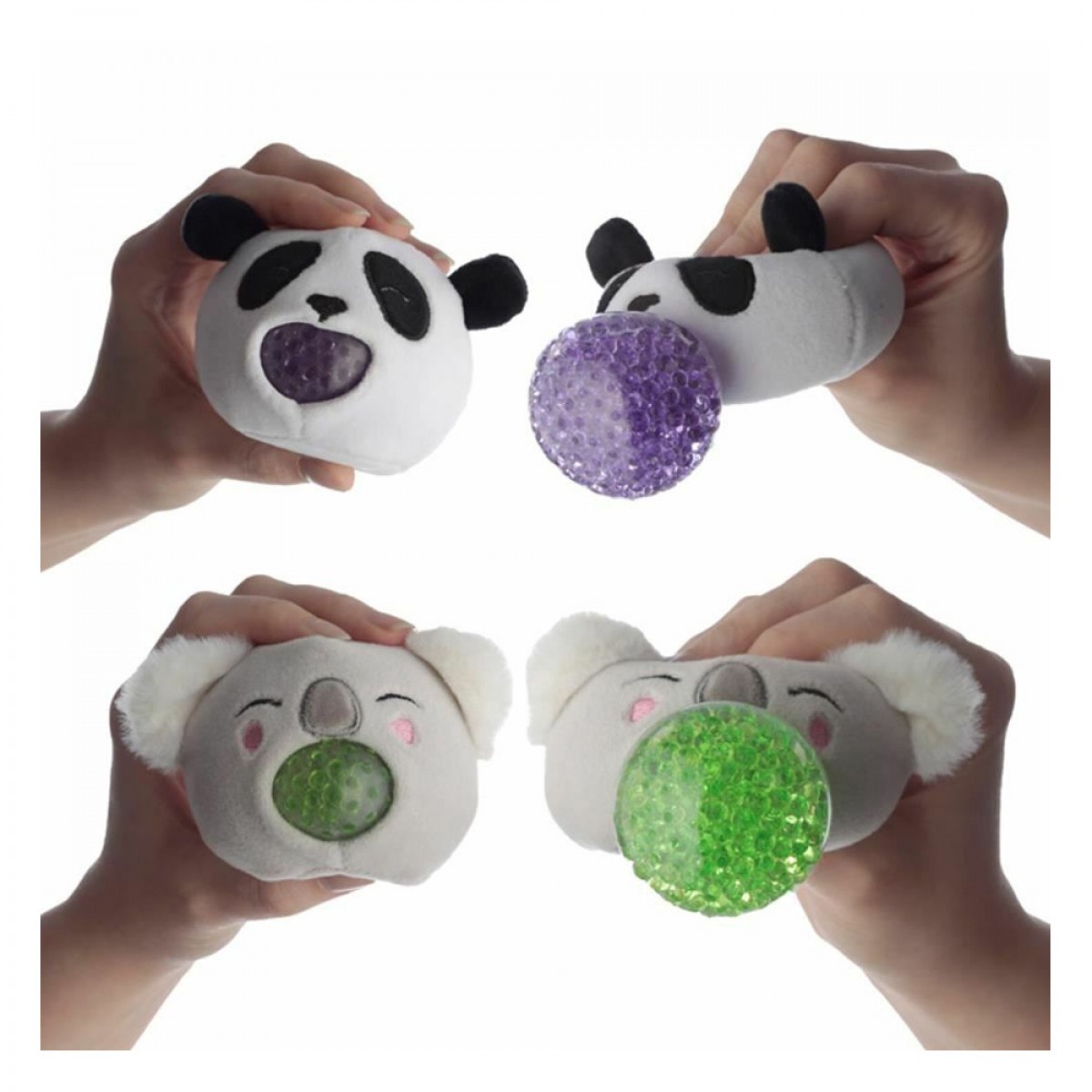 PUCKATOR SQUEEZY PLUSH TOY ADORAMALS PANDA AND SLOTH TY751