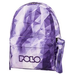 POLO ΣΧΟΛΙΚΗ ΤΣΑΝΤΑ ΠΛΑΤΗΣ ΜΟΝΗ SCARF SHAPES - PURPLE 8338
