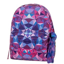 POLO ΣΧΟΛΙΚΗ ΤΣΑΝΤΑ ΠΛΑΤΗΣ ΜΟΝΗ SCARF SHAPES - PURPLE & BLUE 8339