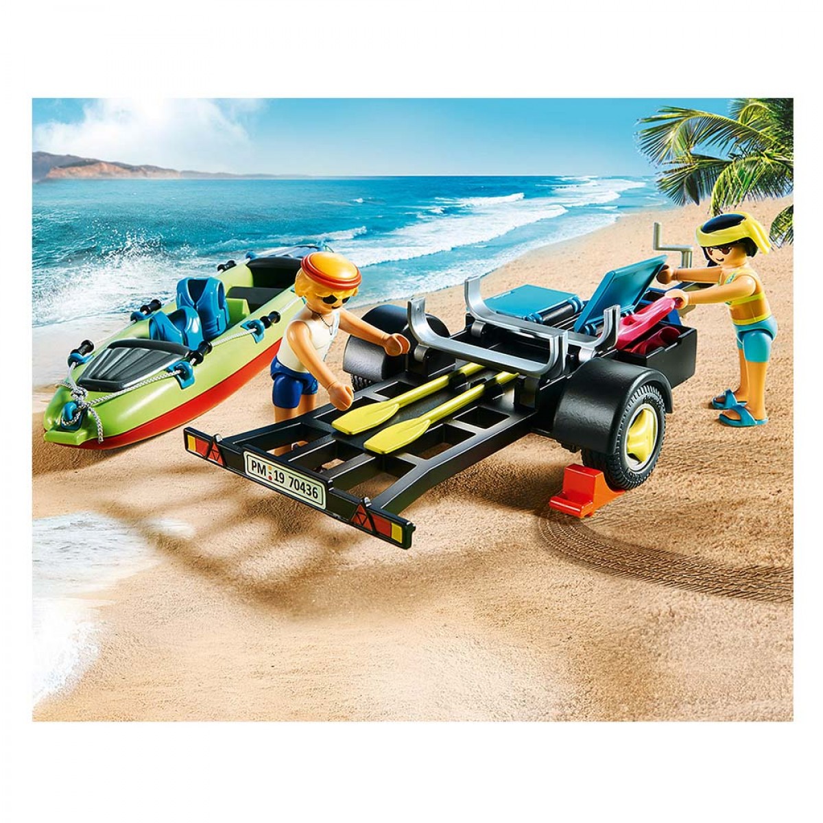 PLAYMOBIL ΑΥΤΟΚΙΝΗΤΟ ΜΕ ΑΝΟΙΧΤΗ ΟΡΟΦΗ ΚΑΙ ΚΑΝΟ 70436