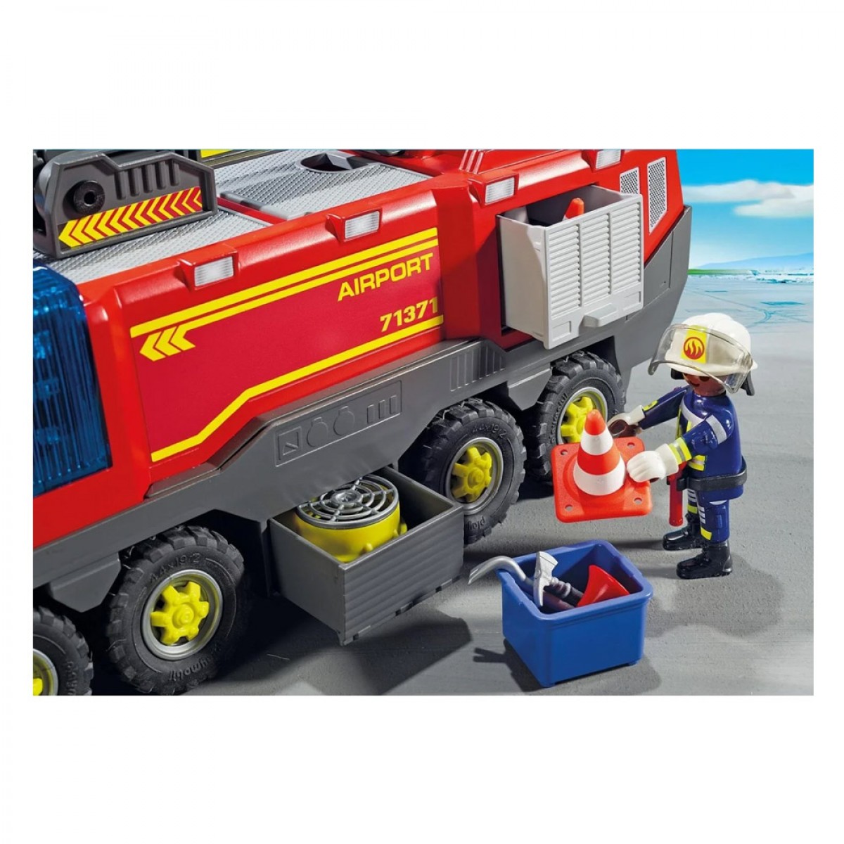 PLAYMOBIL ΠΥΡΟΣΒΕΣΤΙΚΟ ΟΧΗΜΑ ΜΕ ΦΩΤΑ,ΗΧΟ & ΠΥΡΟΣΒΕΣΤΙΚΟ ΚΑΝΟΝΙ 71371
