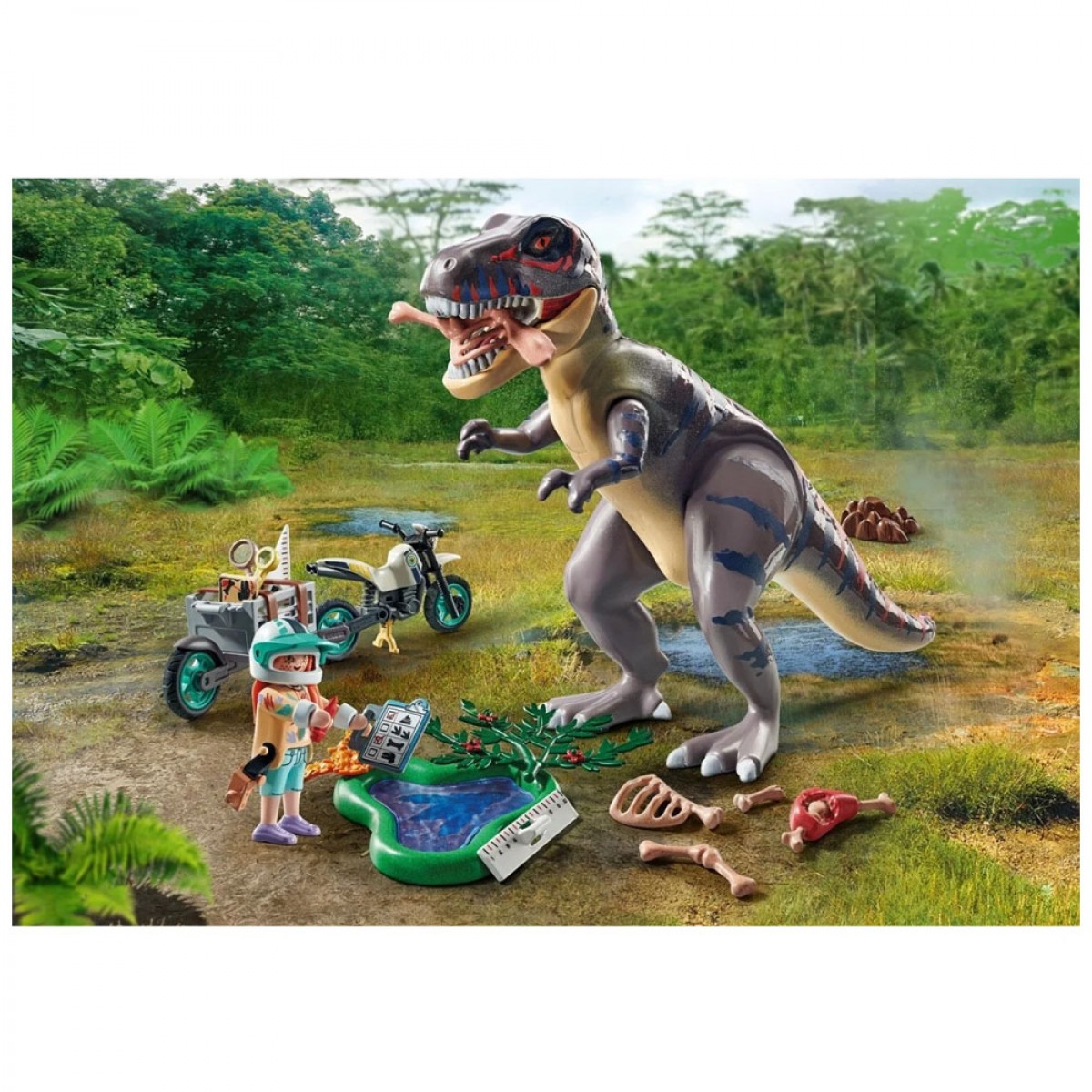 PLAYMOBIL T-REX ΚΑΙ ΕΞΕΡΕΥΝΗΤΗΣ ΜΕ ΜΟΤΟΣΥΚΛΕΤΑ 71524 PLAYMOBIL T-REX ΚΑΙ ΕΞΕΡΕΥΝΗΤΗΣ ΜΕ ΜΟΤΟΣΥΚΛΕΤΑ 71524
