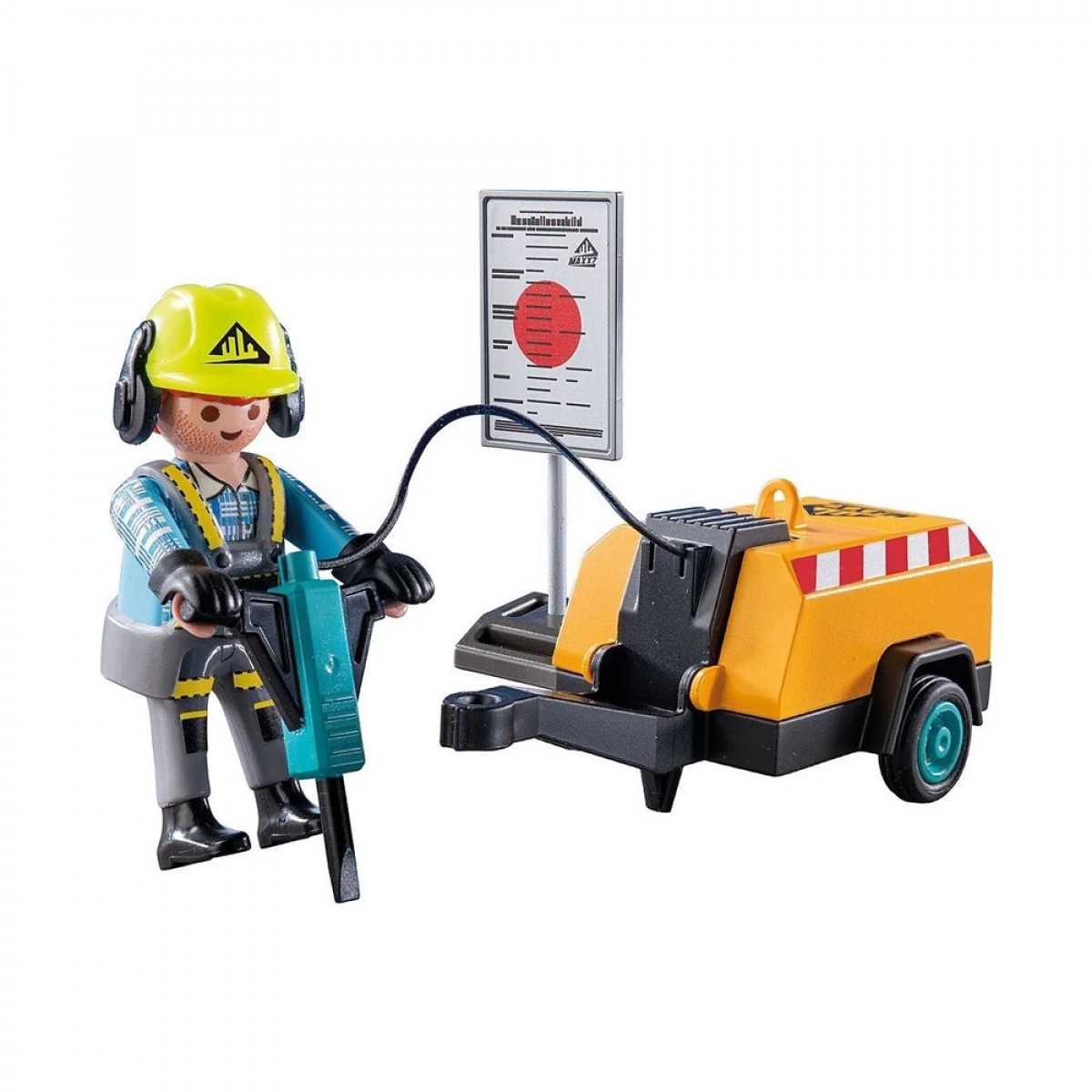 PLAYMOBIL ΕΡΓΑΤΗΣ ΜΕ ΚΟΜΠΡΕΣΕΡ  71752 PLAYMOBIL ΕΡΓΑΤΗΣ ΜΕ ΚΟΜΠΡΕΣΕΡ  71752