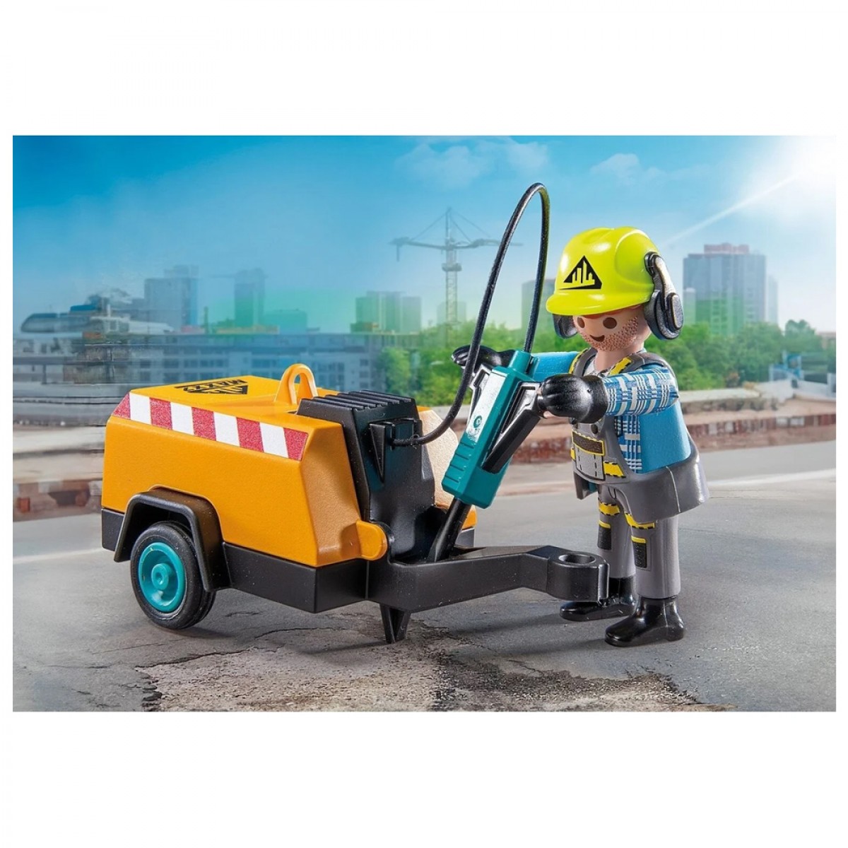 PLAYMOBIL ΕΡΓΑΤΗΣ ΜΕ ΚΟΜΠΡΕΣΕΡ  71752 PLAYMOBIL ΕΡΓΑΤΗΣ ΜΕ ΚΟΜΠΡΕΣΕΡ  71752