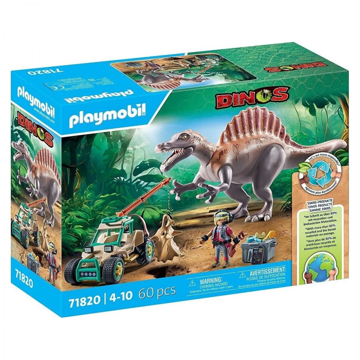 PLAYMOBIL ΕΠΙΘΕΣΗ ΣΠΙΝΟΣΑΥΡΟΥ ΕΞΕΡΕΥΝΗΤΙΚΟ ΟΧΗΜΑ 71820 PLAYMOBIL ΕΠΙΘΕΣΗ ΣΠΙΝΟΣΑΥΡΟΥ ΕΞΕΡΕΥΝΗΤΙΚΟ ΟΧΗΜΑ 71820