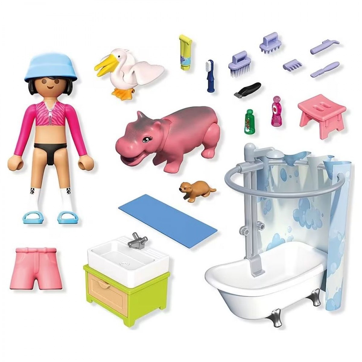 PLAYMOBIL ANIMALS & FRIENDS :ΩΡΑ ΓΙΑ ΜΠΑΝΙΟ 71950