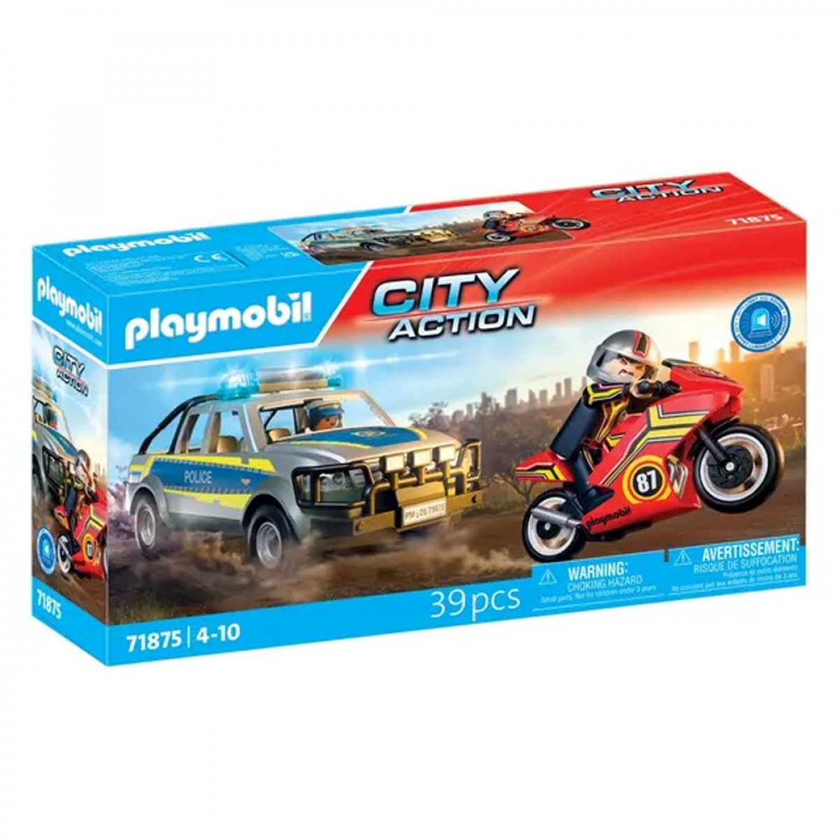 PLAYMOBIL ΑΣΤΥΝΟΜΙΚΟ ΟΧΗΜΑ PICK UP/ ΜΟΤΟΣΥΚΛΕΤΑ 71875
