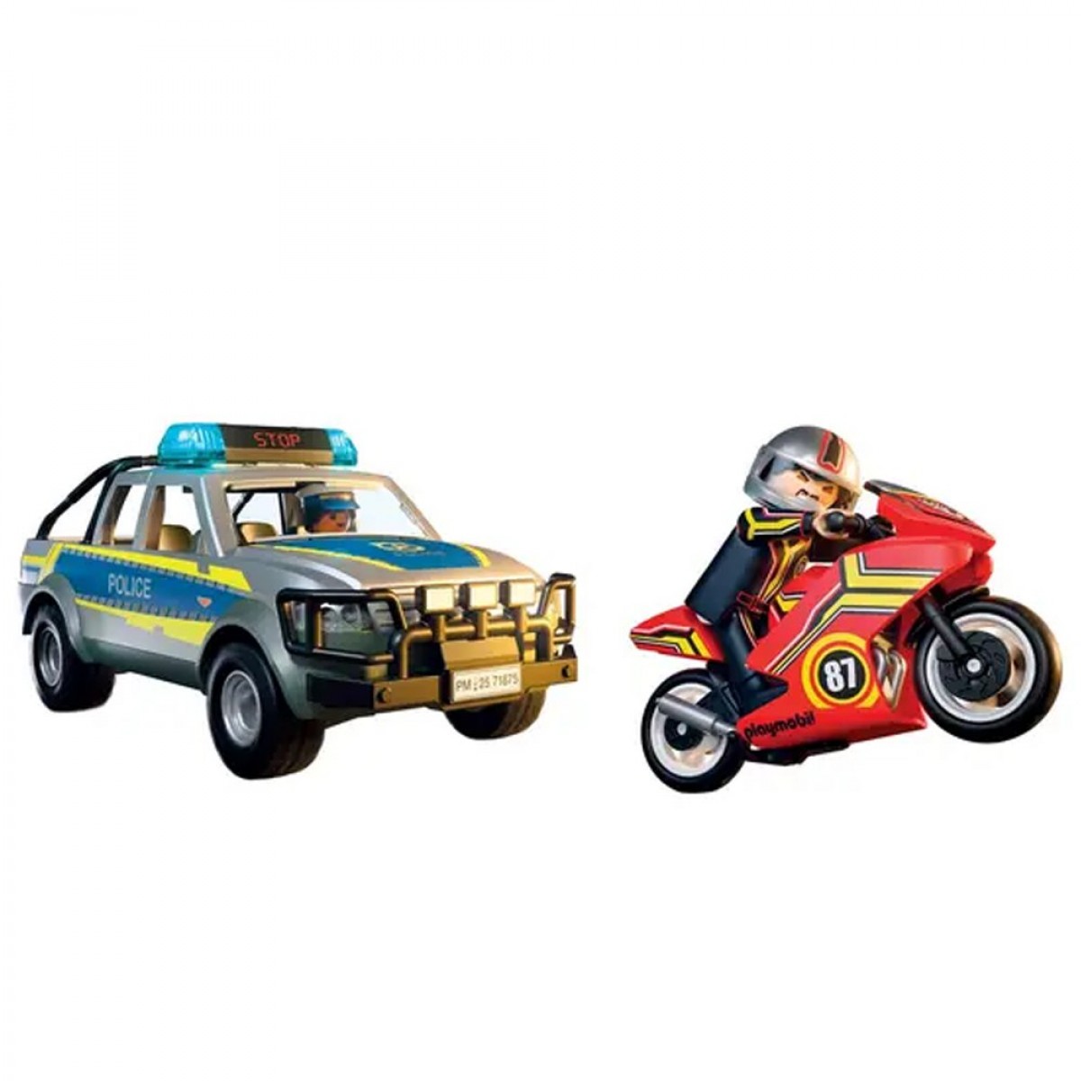 PLAYMOBIL ΑΣΤΥΝΟΜΙΚΟ ΟΧΗΜΑ PICK UP/ ΜΟΤΟΣΥΚΛΕΤΑ 71875