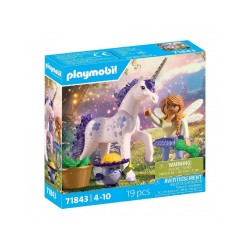 PLAYMOBIL PB MAGIC UNICORNS ΜΟΝΟΚΕΡΟΣ ΜΕ ΜΩΒ ΧΑΙΤΗ ΝΟ 71843