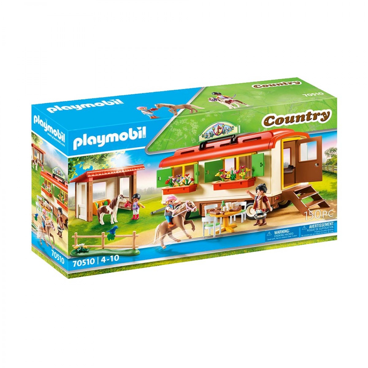 PLAYMOBIL ΚΑΤΑΣΚΗΝΩΣΗ ΜΕ ΤΡΟΧΟΣΠΙΤΟ ΚΑΙ ΠΟΝΥ 70510 PLAYMOBIL ΚΑΤΑΣΚΗΝΩΣΗ ΜΕ ΤΡΟΧΟΣΠΙΤΟ ΚΑΙ ΠΟΝΥ 70510