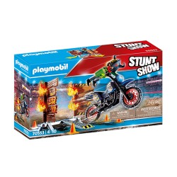 PLAYMOBIL ΜΗΧΑΝΗ MOTOCROSS ΜΕ ΦΛΕΓΟΜΕΝΟ ΤΟΙΧΟ 70553