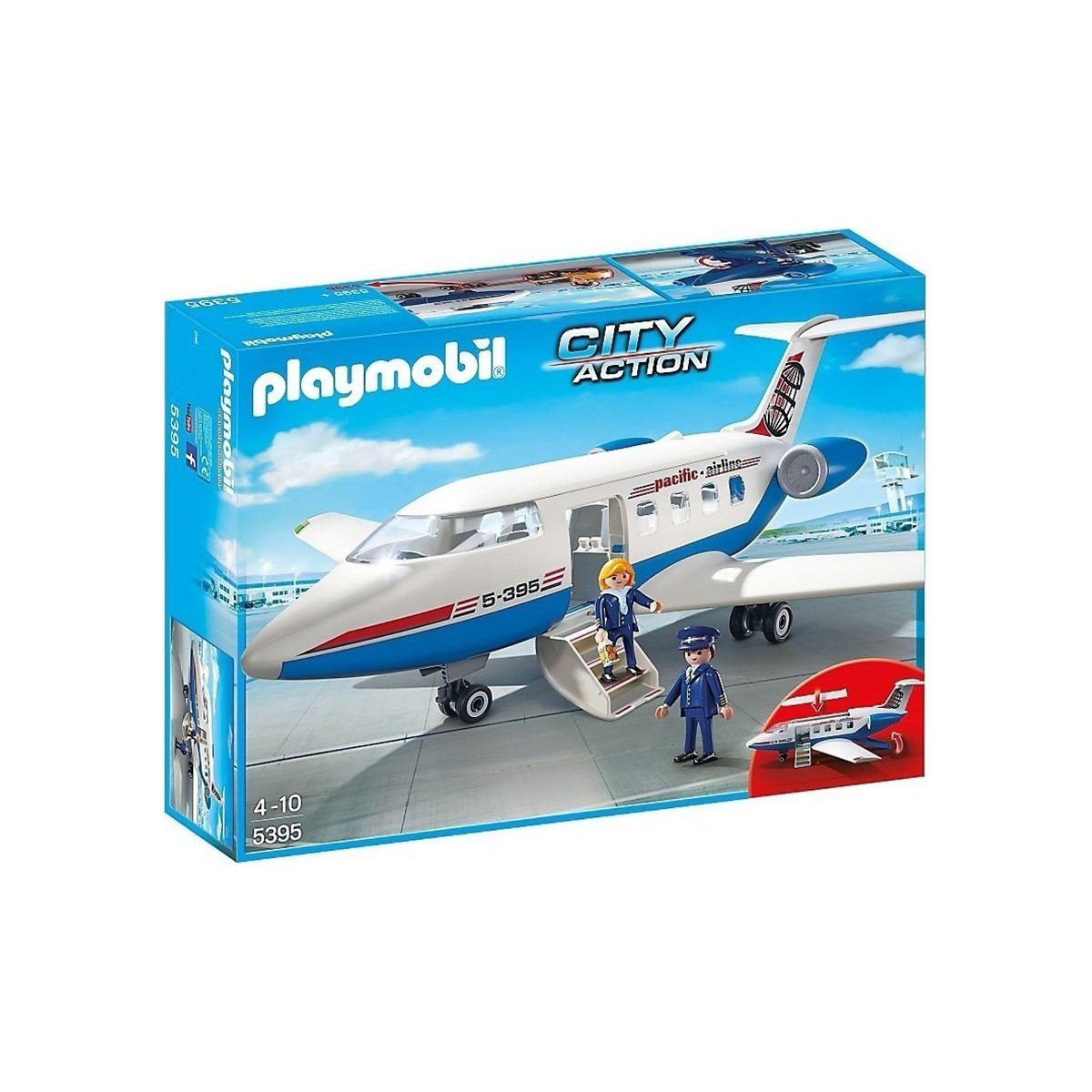 Playmobil-PLAYMOBIL PLAYMOBIL ΕΠΙΒΑΤΙΚΟ ΑΕΡΟΠΛΑΝΟ ΚAI ΠΛΗΡΩΜΑ 5395