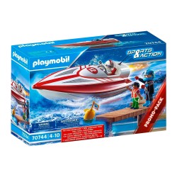 PLAYMOBIL ΑΓΩΝΙΣΤΙΚΟ ΤΑΧΥΠΛΟΟ ΣΚΑΦΟΣ ΜΕ ΜΟΤΕΡ 70744