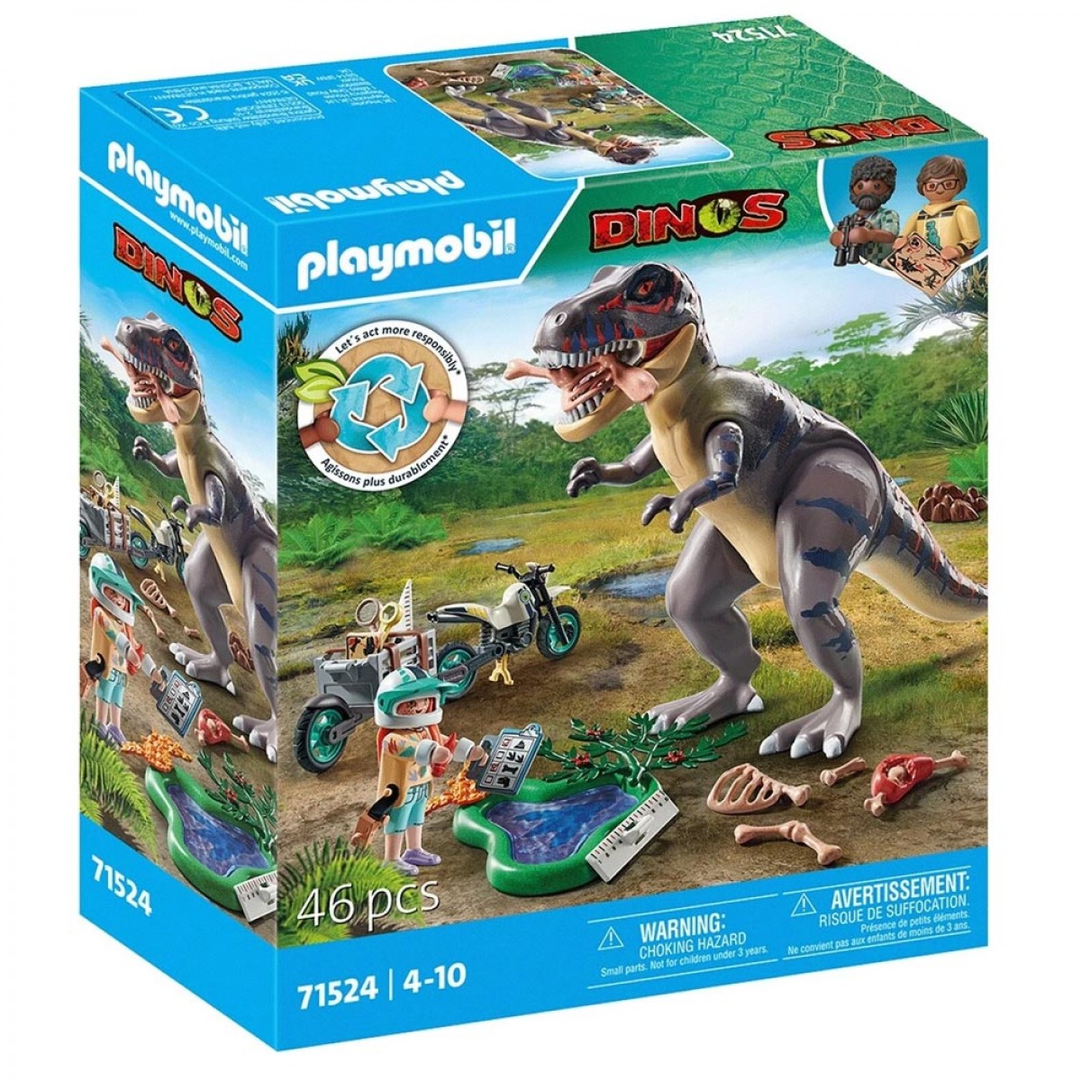 PLAYMOBIL T-REX ΚΑΙ ΕΞΕΡΕΥΝΗΤΗΣ ΜΕ ΜΟΤΟΣΥΚΛΕΤΑ 71524 PLAYMOBIL T-REX ΚΑΙ ΕΞΕΡΕΥΝΗΤΗΣ ΜΕ ΜΟΤΟΣΥΚΛΕΤΑ 71524