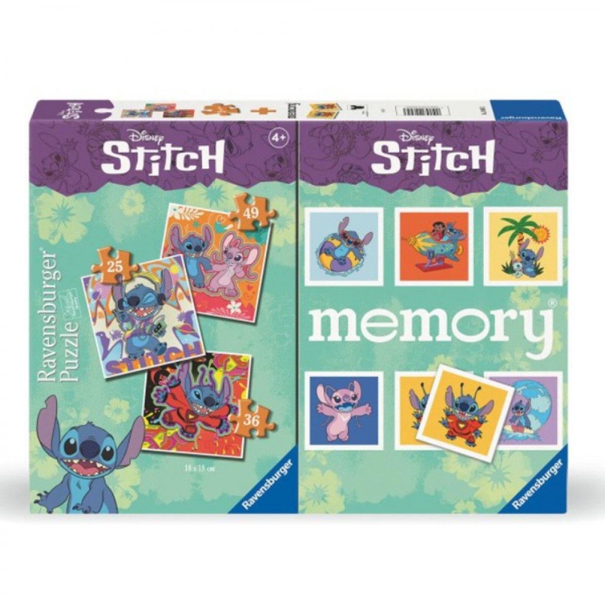 RAVENSBURGER ΣΕΤ 3 ΠΑΖΛ & ΠΑΙΧΝΙΔΙ ΜΝΗΜΗΣ STITCH 24695