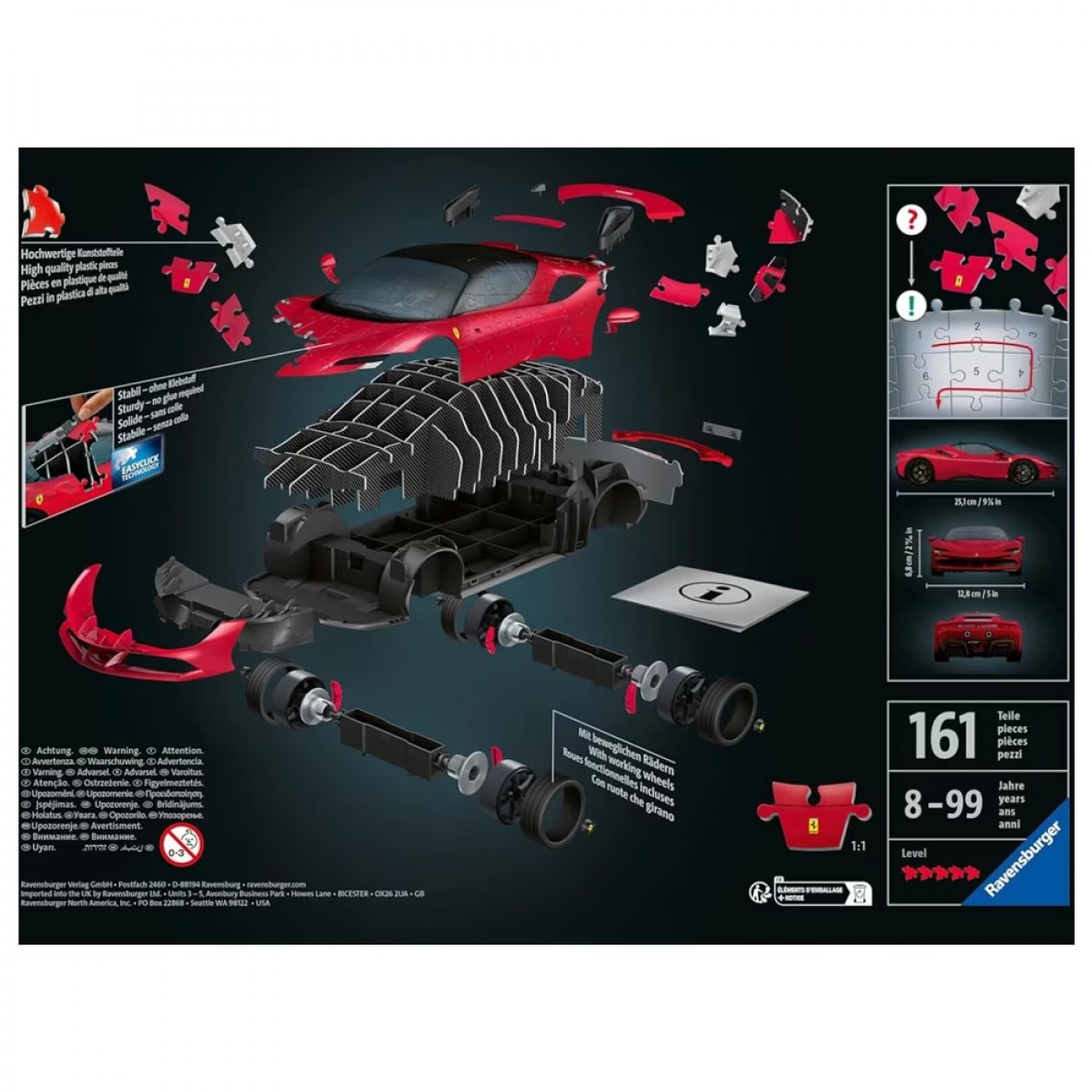 RAVENSBURGER PUZZLE 3D 108ΤΕΜ. FERRARI 11576 RAVENSBURGER PUZZLE 3D 108ΤΕΜ. FERRARI 11576