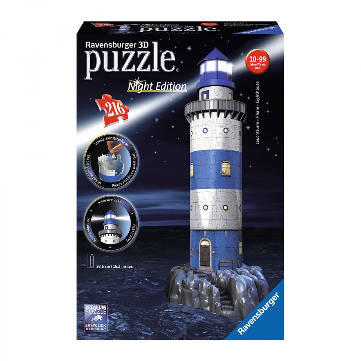 RAVENSBURGER 3D ΠΑΖΛ NIGHT EDITION ΦΑΡΟΣ 12577 (216 ΤΕΜ.) RAVENSBURGER 3D ΠΑΖΛ NIGHT EDITION ΦΑΡΟΣ 12577 (216 ΤΕΜ.)