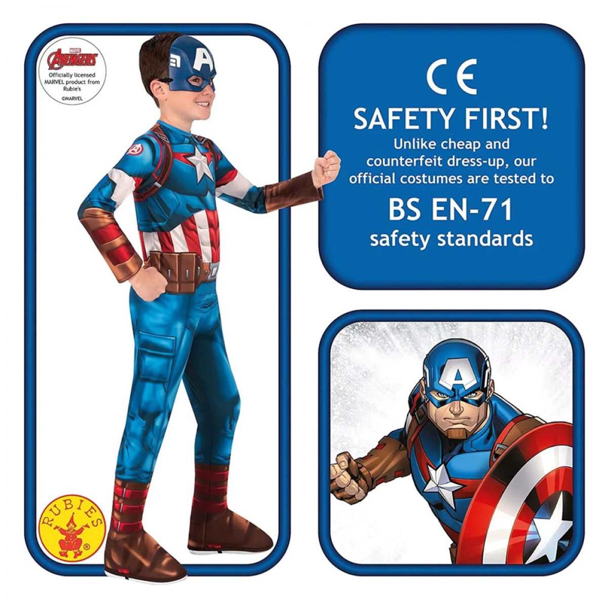 RUBIES ΣΤΟΛΗ CAPTAIN AMERICA 702563 RUBIES ΣΤΟΛΗ CAPTAIN AMERICA 702563