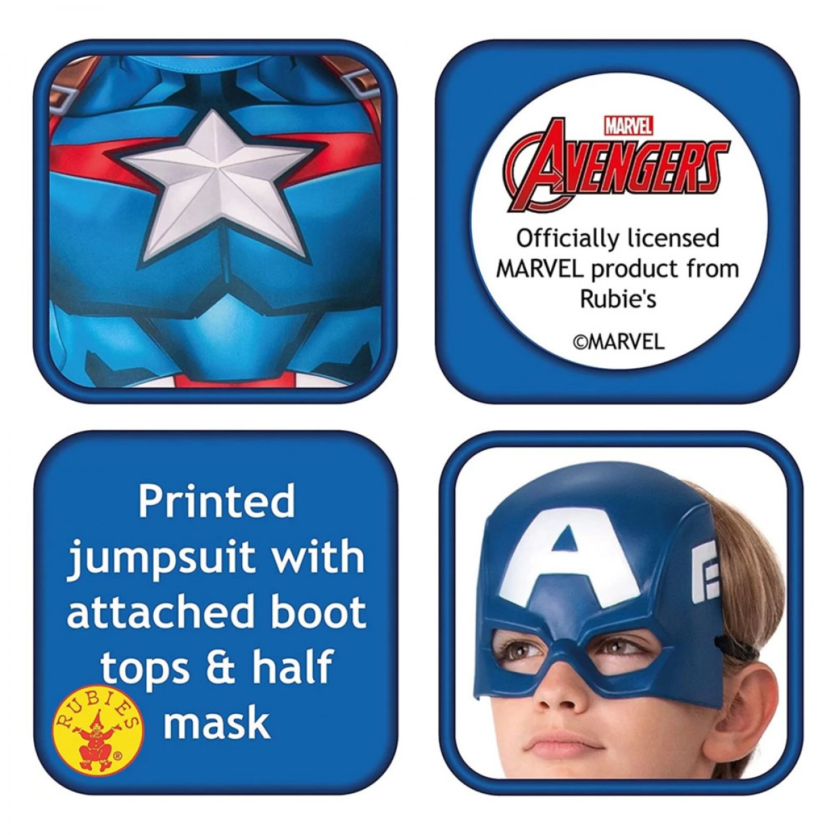 RUBIES ΣΤΟΛΗ CAPTAIN AMERICA 702563 RUBIES ΣΤΟΛΗ CAPTAIN AMERICA 702563