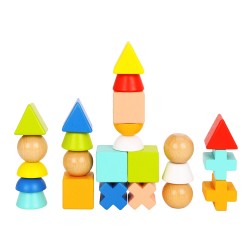 TOOKY TOYS ΞΥΛΙΝΟ ΠΑΙΧΝΙΔΙ ΣΤΟΙΒΑΞΗΣ ΣΧΗΜΑΤΩΝ ΚΑΙ ΚΑΡΤΩΝ TF268