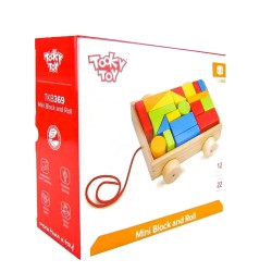 TOOKY TOYS ΞΥΛΙΝΟ ΣΥΡΩΜΕΝΟ ΚΑΡΟΤΣΙ-ΤΟΥΒΛΑΚΙΑ TKB369
