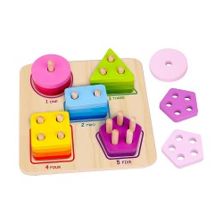 TOOKY TOYS ΞΥΛΙΝΑ ΓΕΩΜΕΤΡΙΚΑ ΣΧΗΜΑΤΑ ΣΤΟΙΒΑΞΗ ΑΡΙΘΜΩΝ TKF080