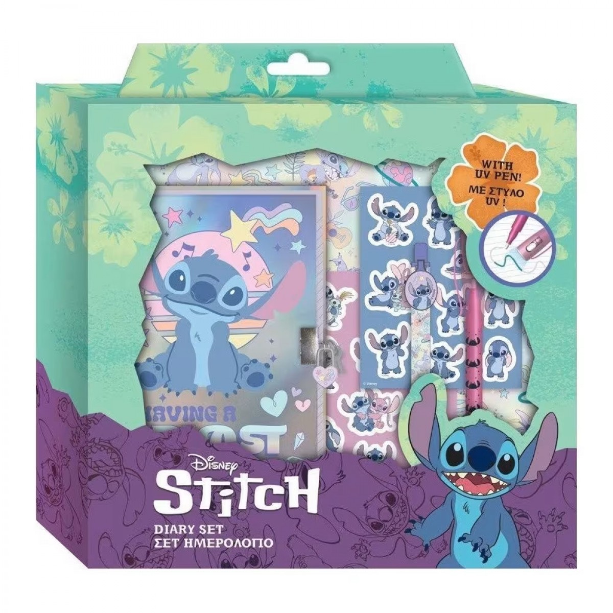 DIAKAKIS ΗΜΕΡΟΛΟΓΙΟ ΜΕ ΚΛΕΙΔΑΡΙΑ, ΜΑΓΙΚΟ ΣΤΥΛΟ ΚΑΙ ΑΥΤΟΚΟΛΛΗΤΑ LILO & STITCH 565264