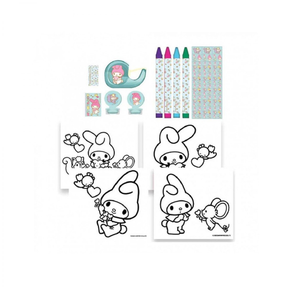 DIAKAKIS ΣΕΤ ΧΡΩΜΑΤΙΣΜΟΥ 12ΤΕΜ.17,5Χ18,5Χ2 MY MELODY 000490175