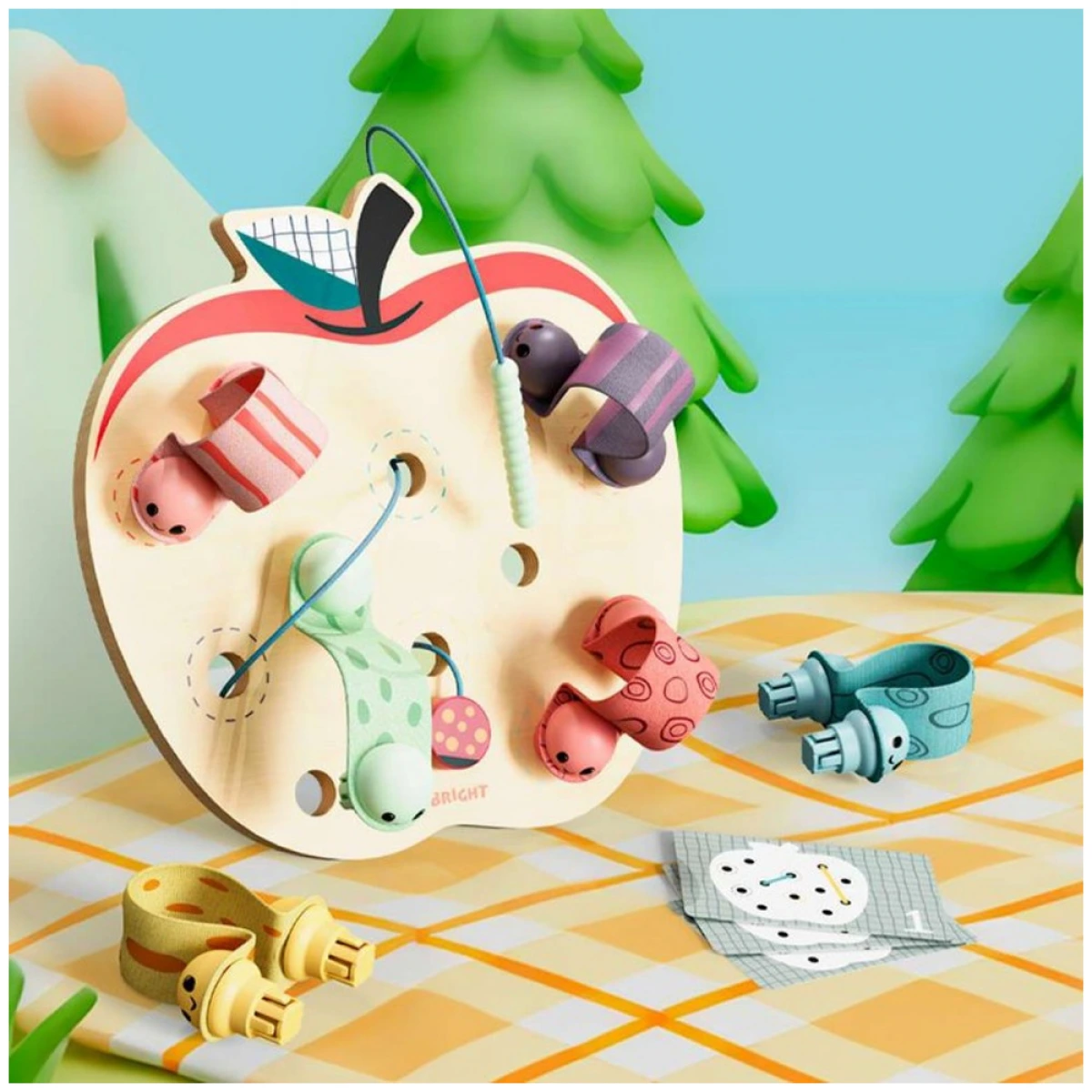 --- TOPBRIGHT ΞΥΛΙΝΟ ΠΑΙΧΝΙΔΙ APPLE WORMS 121123