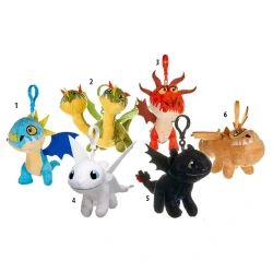 --- PLUSH HOW TO TRAIN YOUR DRAGON CLIP ON (6 DESIGNS) 7309