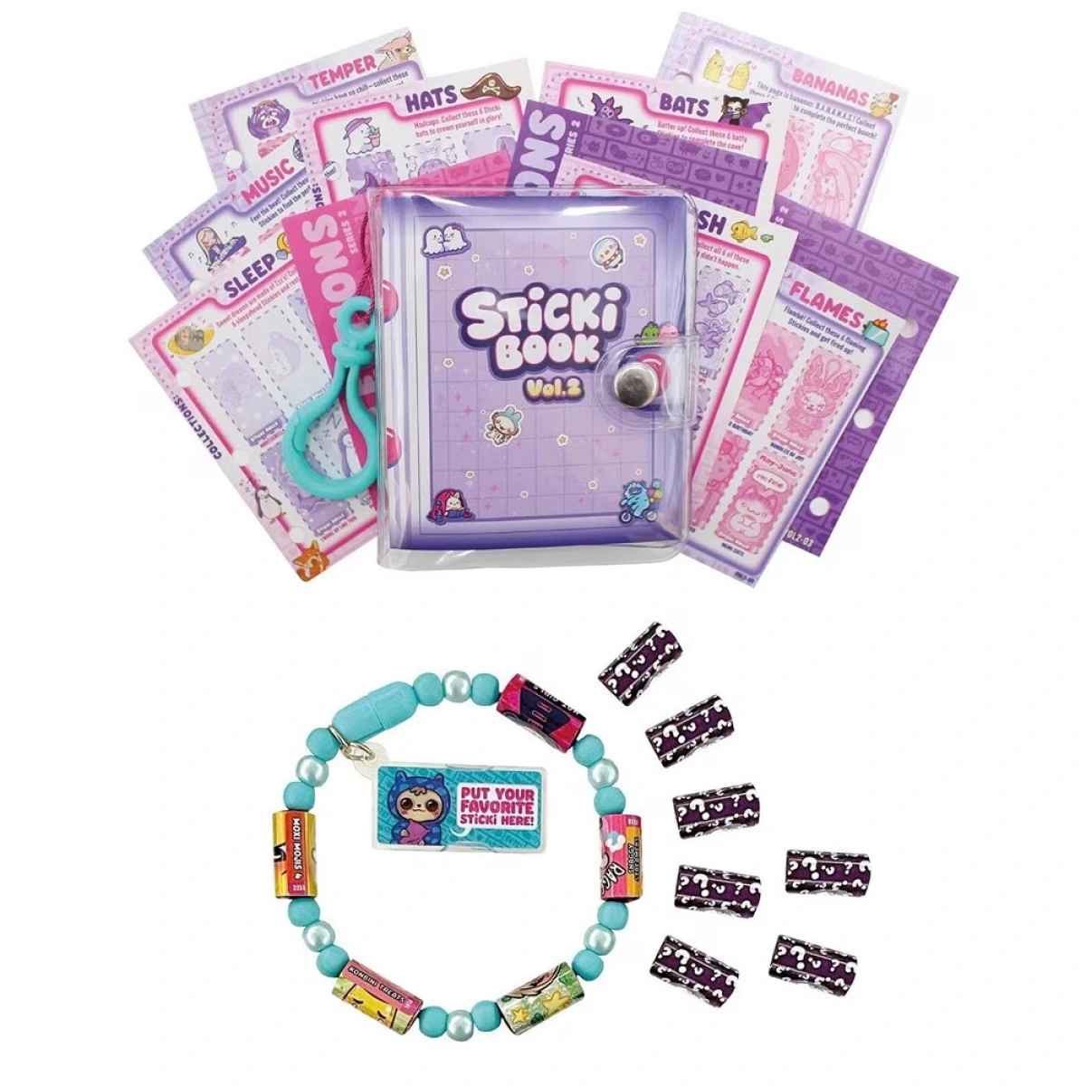 AS BRACELET WITH STICKI ROLLS 20001 STICKERS AND ALBUM COLLECTION