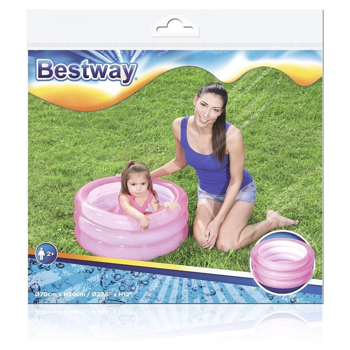 BESTWAY ΠΙΣΙΝΑ ΦΟΥΣΚΩΤΗ ΜΠΕΜΠΕ 2 ΧΡΩΜΑΤΑ 70Χ30CM 51033