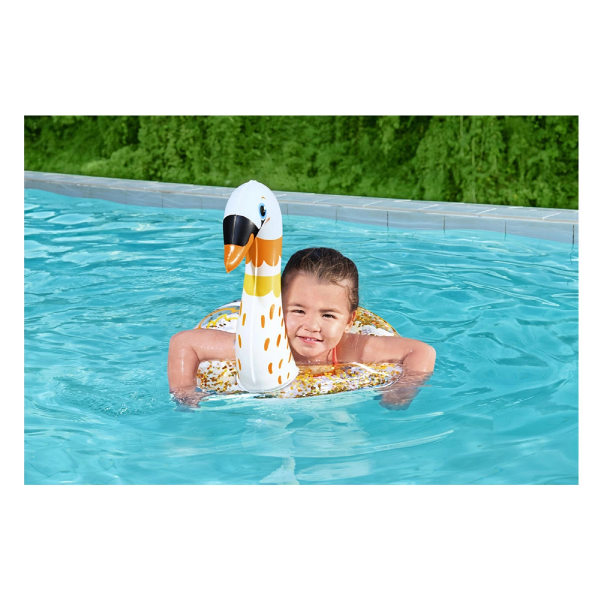 BESTWAY ΡΟΔΑ ΦΟΥΣΚΩΤΗ GLITTER ΦΛΑΜΙΓΚΟ (61 X 59)CM 36306