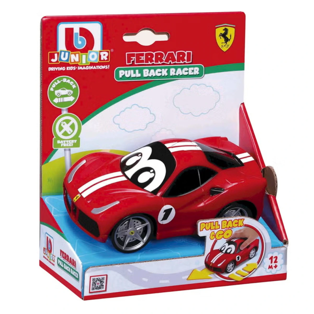 BURAGO JUNIOR FERRARI PULLBACK RACER - 488GTB 85009