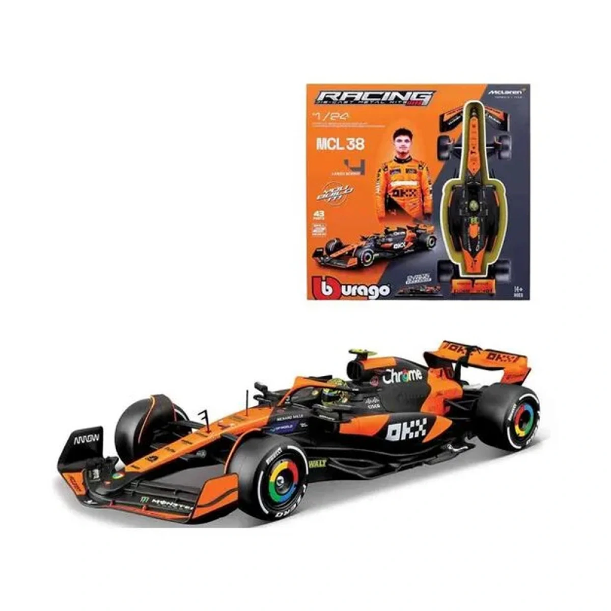 BURAGO 1:24 F1 KIT MCLAREN TEAM MCL38 18/28504