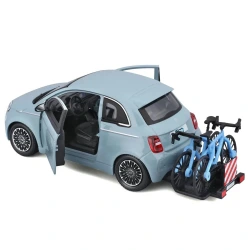 BURAGO 1:24 FIAT 500E (2023) WITH BICYCLE 23012
