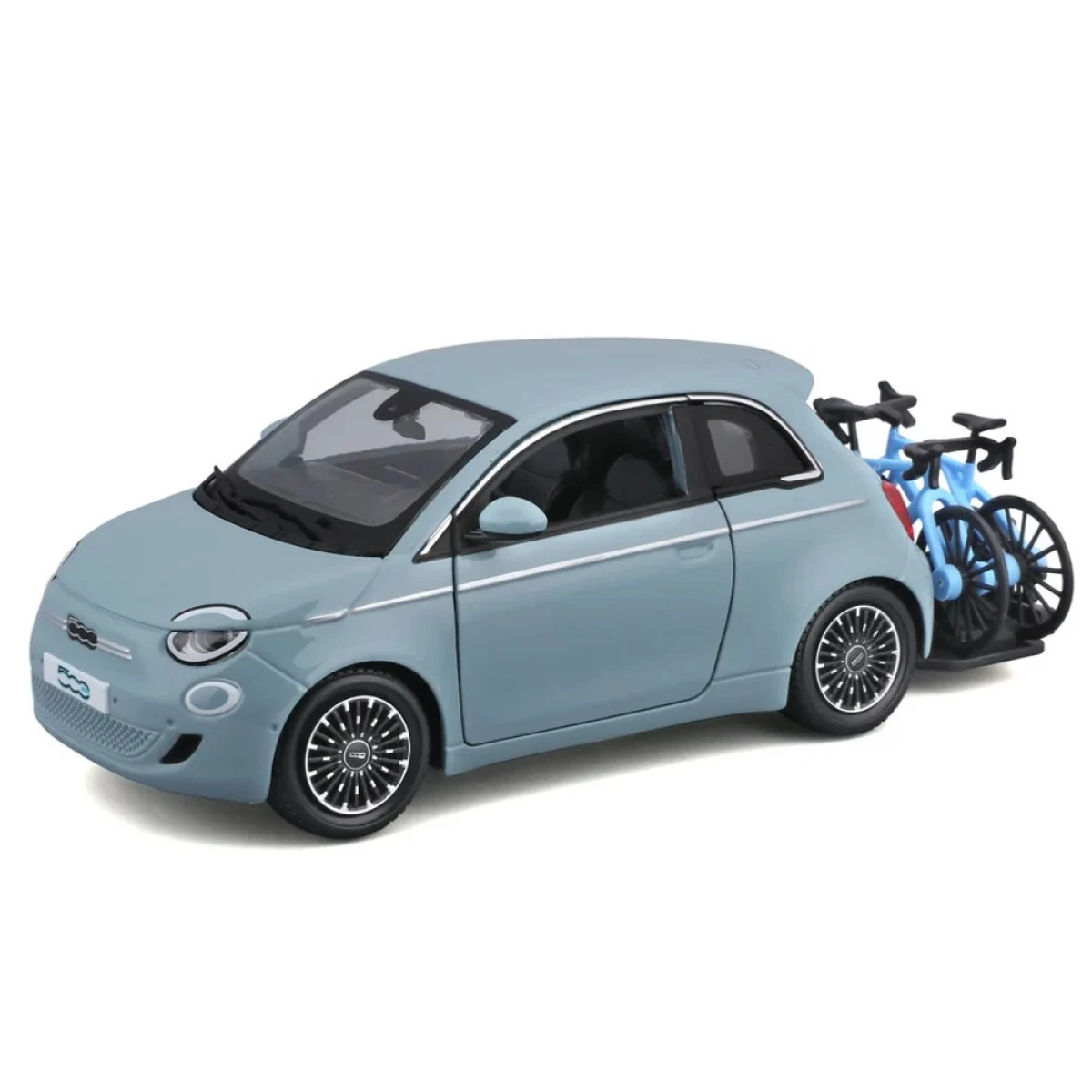 BURAGO 1:24 FIAT 500E (2023) WITH BICYCLE 23012