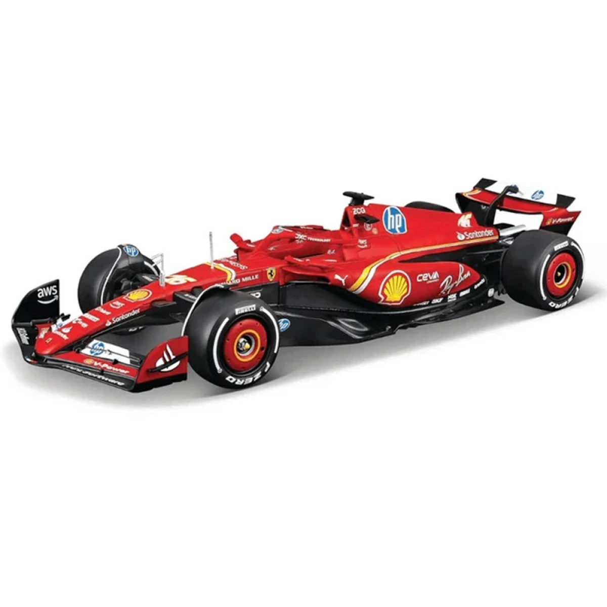 BURAGO 1:24 FERRARI F1 SF-24 WITH DRIVER 18-26823