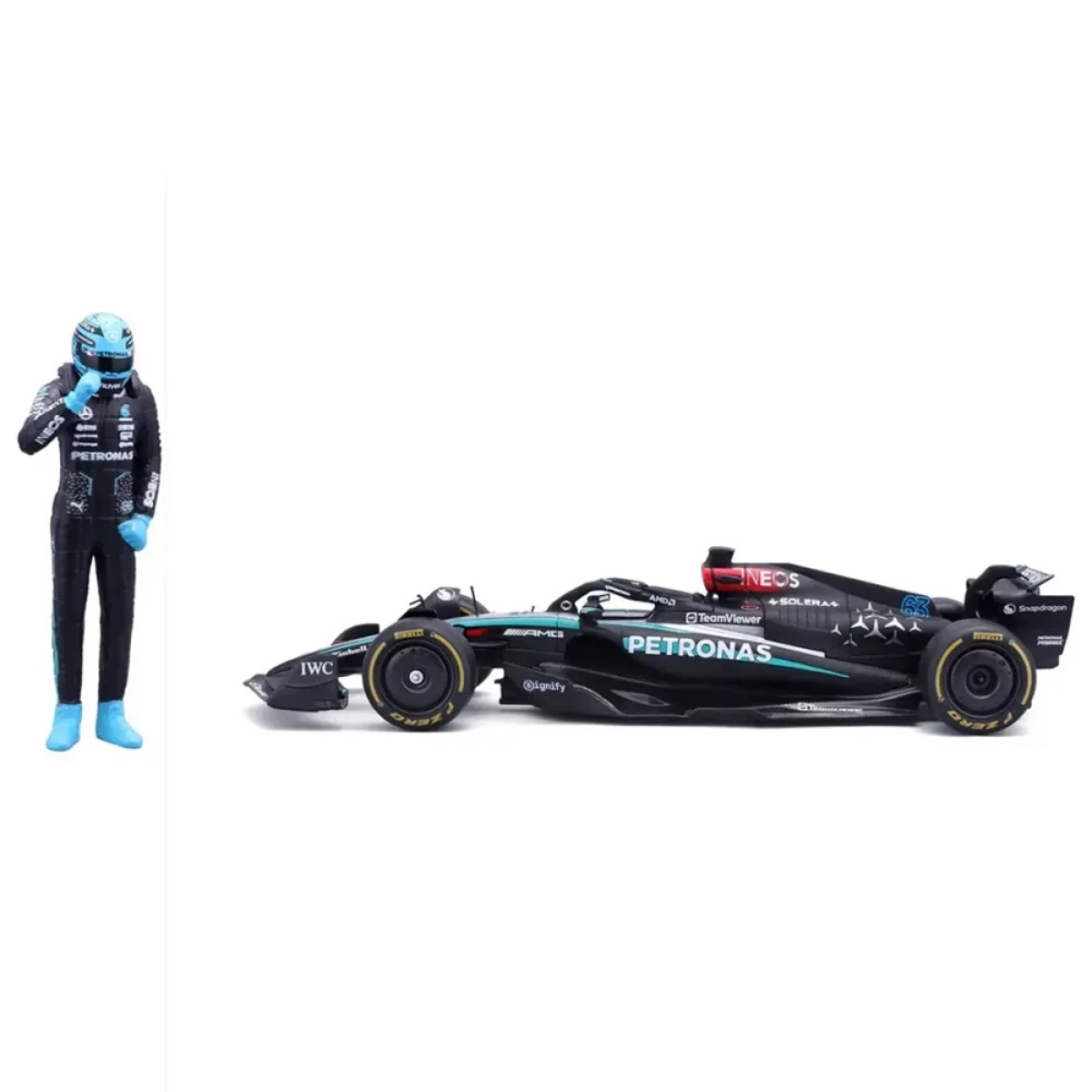 BURAGO 1:24 F1 MERCEDES W15 WITH DRIVER 18-28069