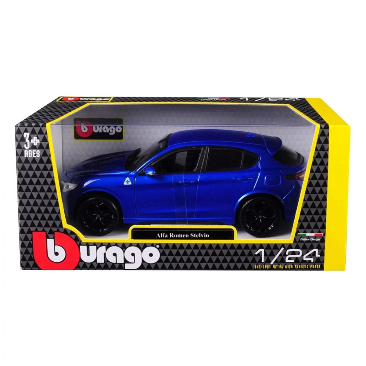 BURAGO 1/24 PLUS ALFA ROMEO STELVIO BLUE 18/21086B